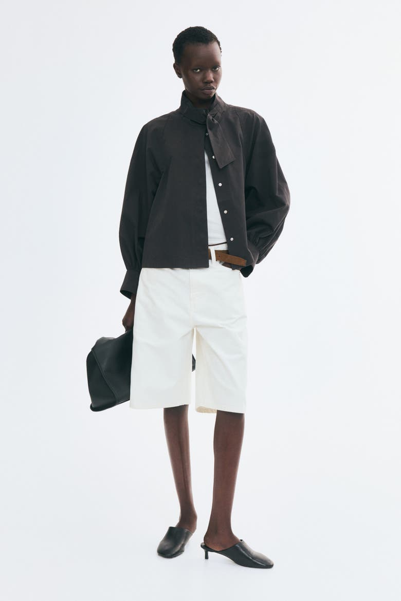 Oversized Twill Jacket, Alternate, color, Dark brown