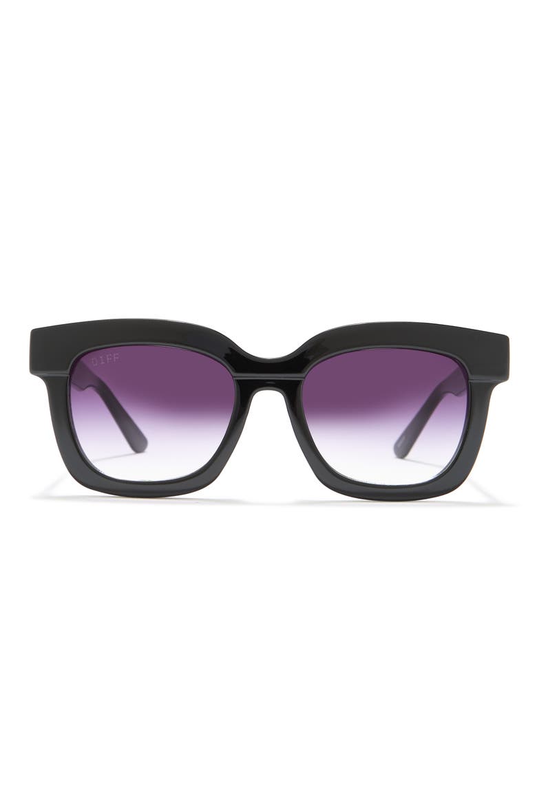56mm Makay Square Sunglasses, Main, color, BLACK/ GREY