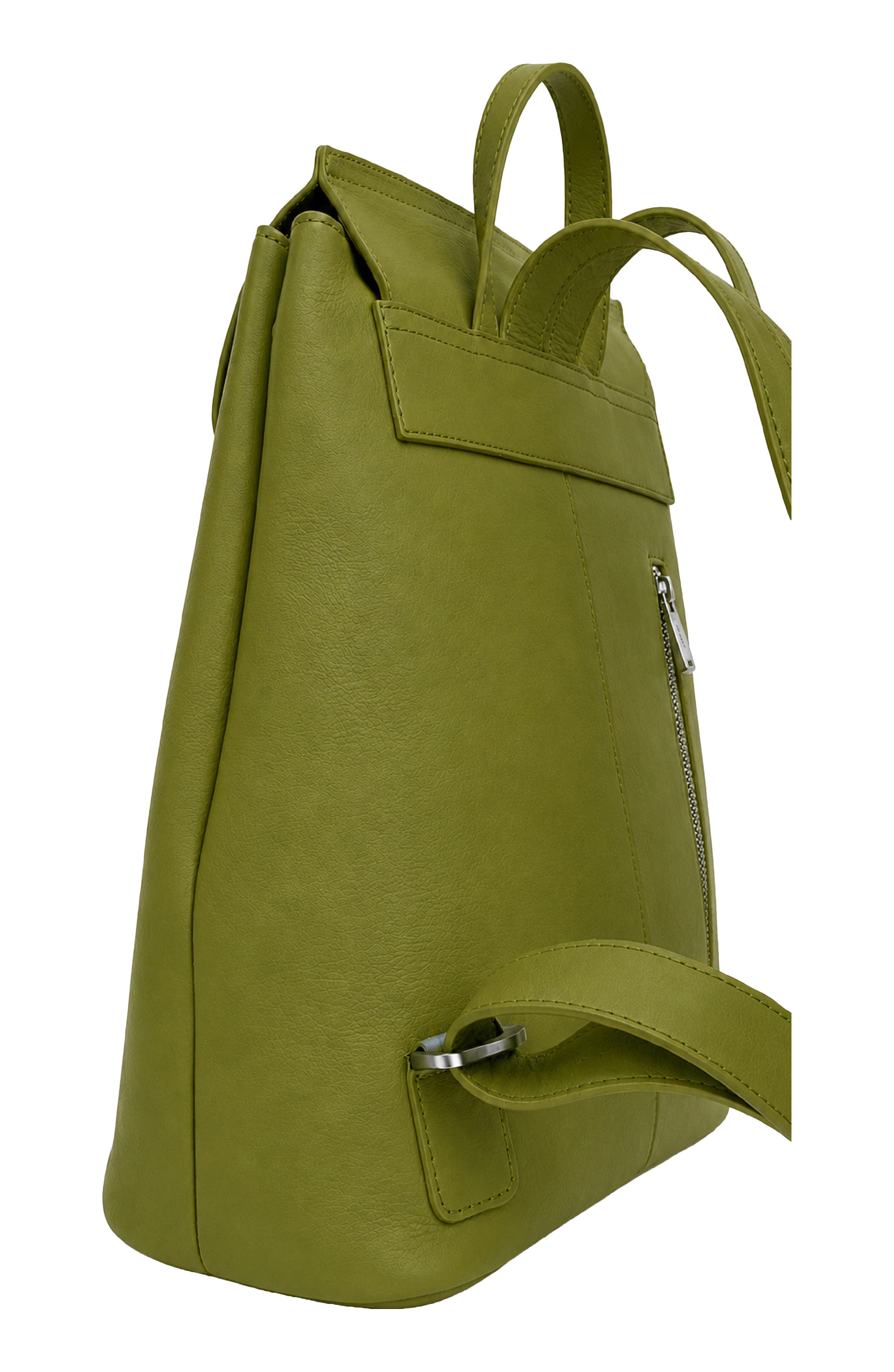 Clementine Leather Backpack, Alternate, color, SEA KELP