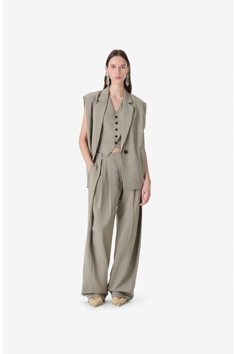 Soledad Tailored Vest, Main, color, OLIVE GREEN