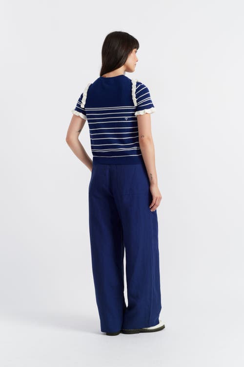 Chinti & Parker Nautical T-shirt In Admiral Blue