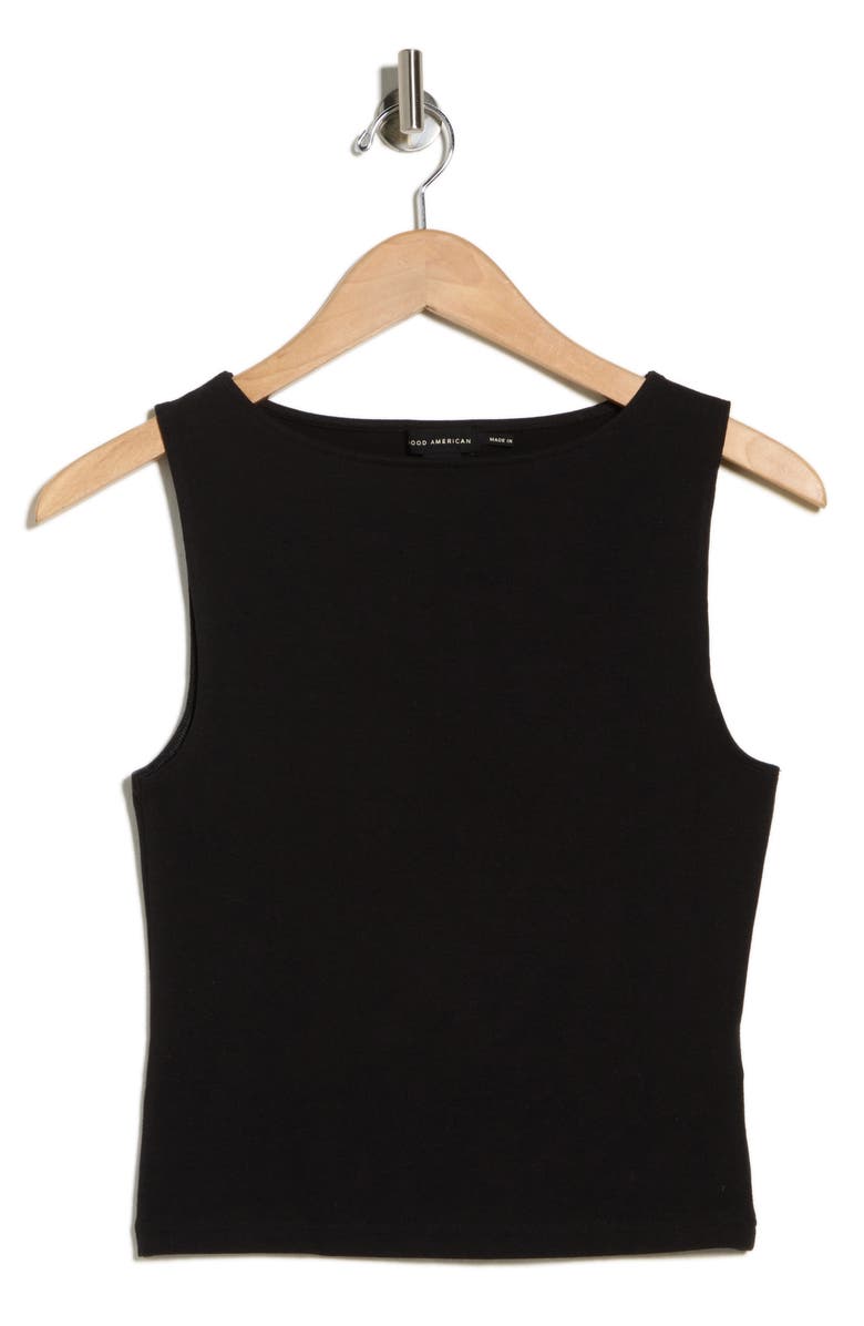 Good American Super Stretch Tank Top, Main, color, Black001