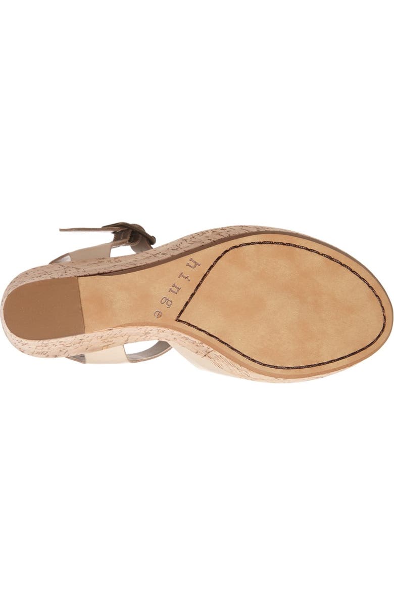 Hinge 'Hadley' Wedge Sandal, Alternate, color, Nude Leather