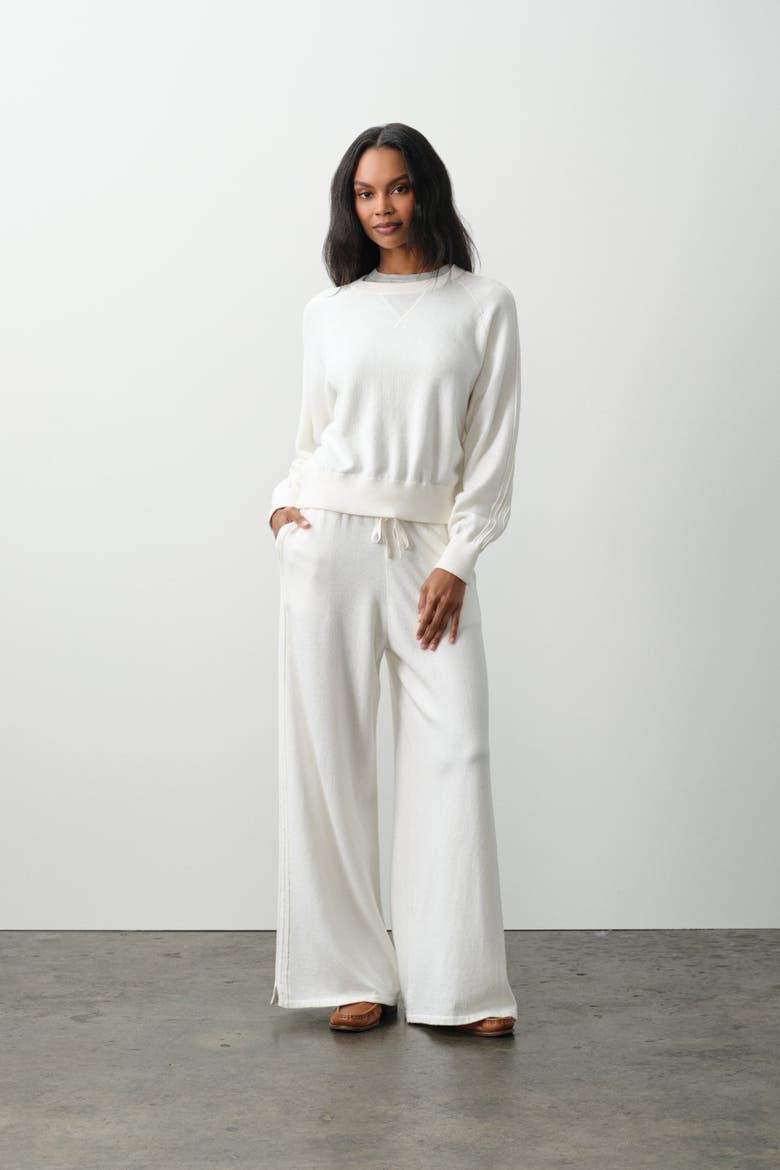 Katie Cotton Cashmere Crewneck, Alternate, color, ECRU