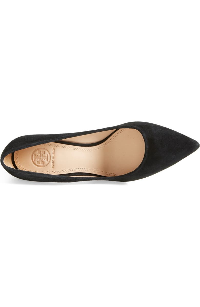 Tory Burch 'Greenwich' Suede Pointy Toe Pump, Alternate, color,