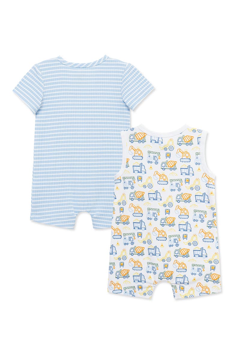2-Pack Rompers, Alternate, color, BLUE
