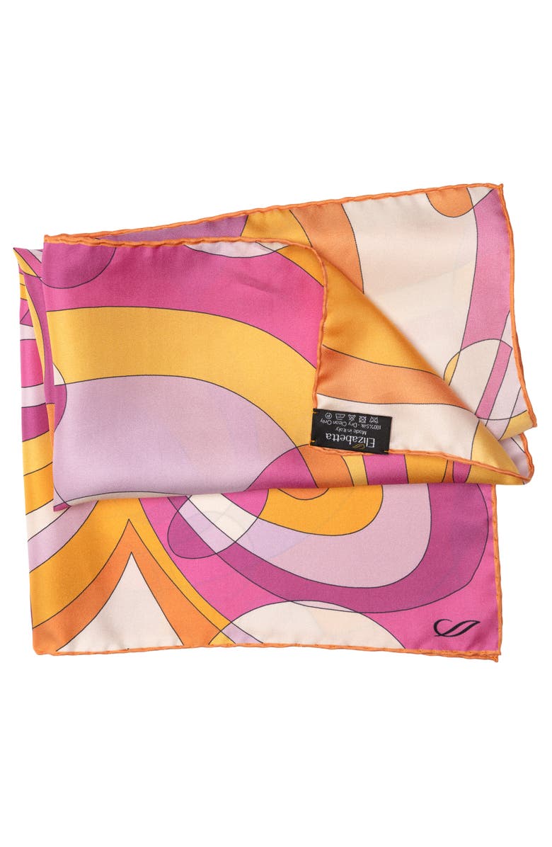 Elizabetta Michelle - Silk Bandana for Women, Alternate, color, Orange And Pink