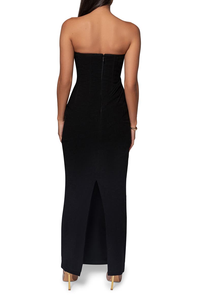 JLUXLABEL Journey Strapless Cotton & Linen Maxi Dress, Alternate, color,