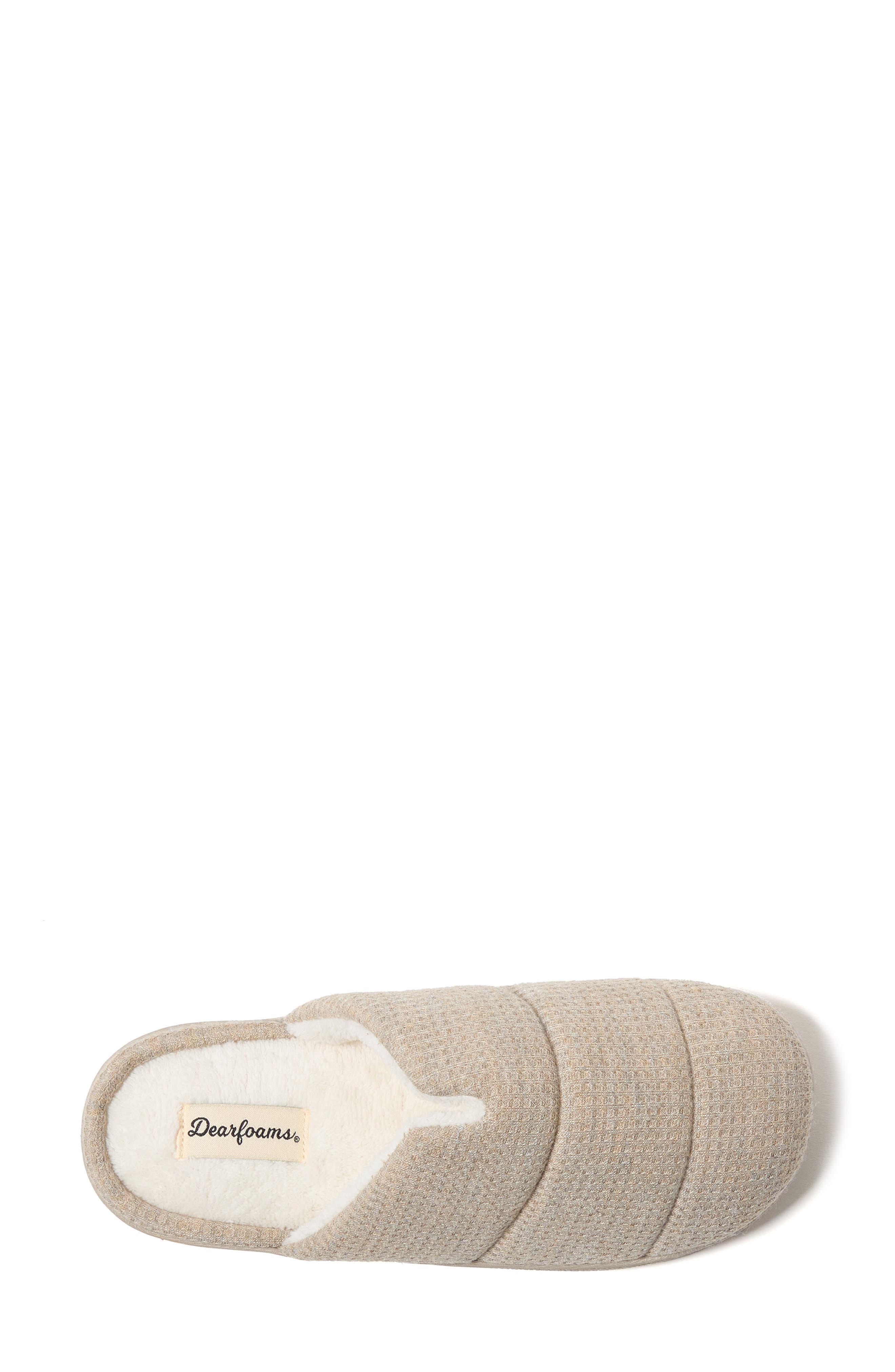 Daisy Waffle Scuff Slipper, Alternate, color, OATMEAL