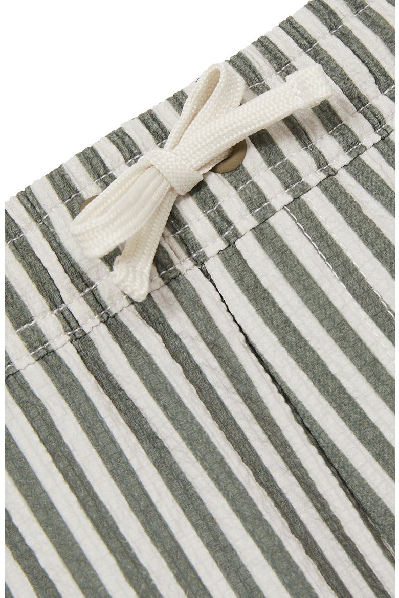 Bay Seersucker Striped Swim Shorts, Alternate, color, SAGE/ WHITE