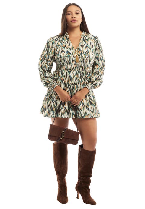 Smocked Georgette Tunic