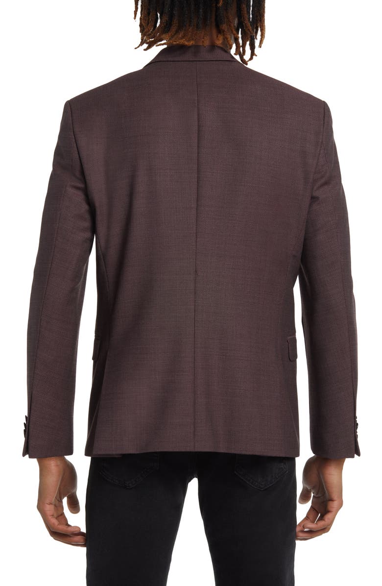 HUGO Arti Stretch Wool Blend Sport Coat, Alternate, color, Dark Red