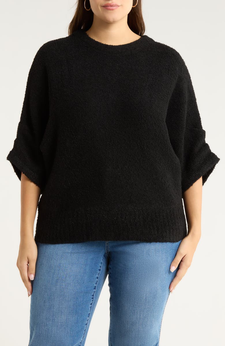 Wit & Wisdom Dolman Sleeve Sweater, Main, color, Black