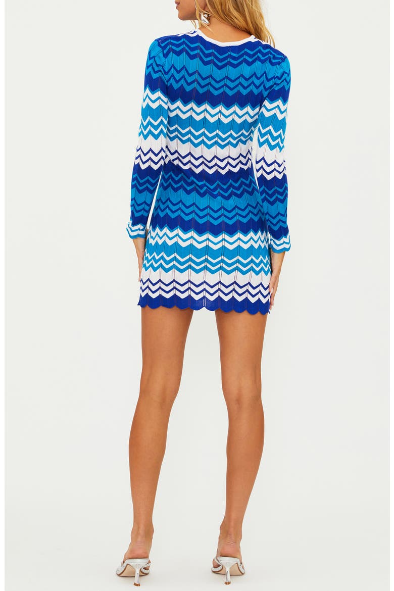 Shea Long Sleeve Cover-Up Dress, Alternate, color, ANTIBES CHEVRON