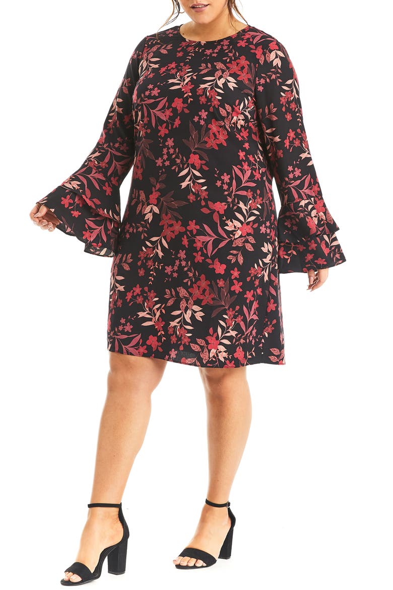 Dark Musk Long Sleeve Dress, Alternate, color, PRINT