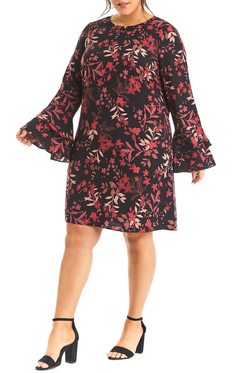 Estelle Dark Musk Long Sleeve Dress, Alternate, color,