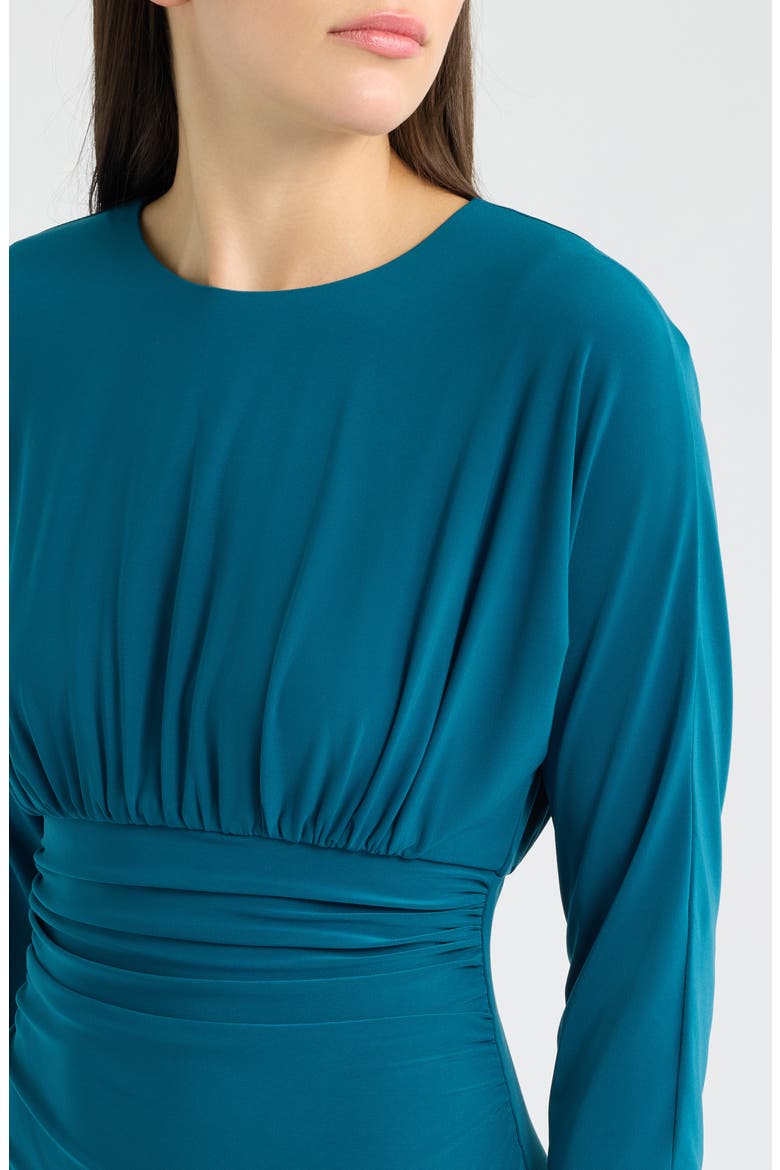 Ity Tucked Dolman Sleeve Dress, Alternate, color, TEAL