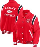 WEAR by Erin Andrews Women's WEAR by Erin Andrews Red Kansas City Chiefs Varsity Lightweight Full-Snap Jacket