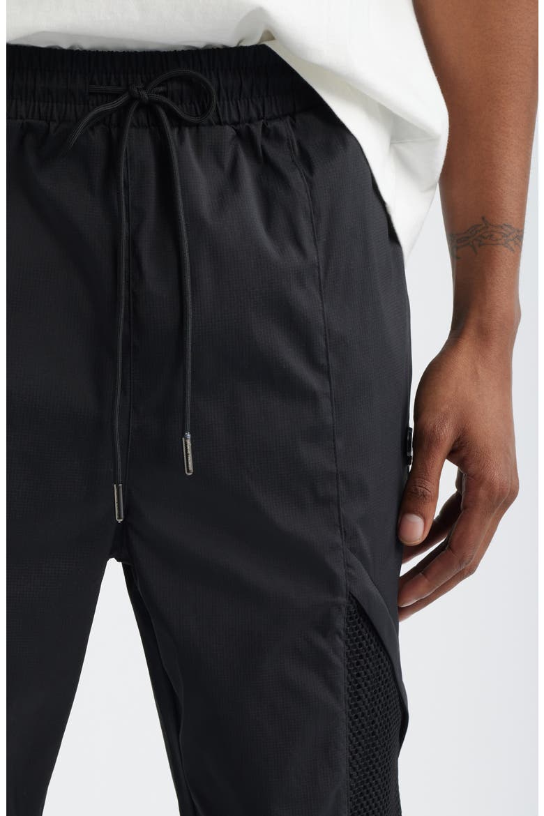 Tyson Mesh Panelled Pants, Alternate, color, BLACK