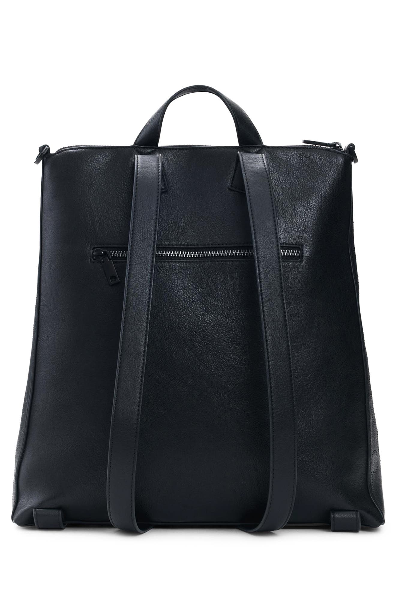 Desigual x Disney Mickey Mouse Medium Faux Leather Backpack, Alternate, color, Black