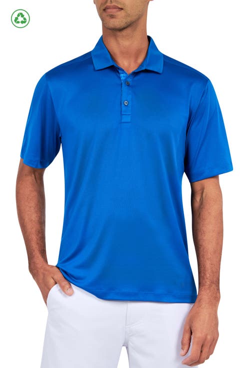 Regular Fit Solid Recycled Performance Golf Polo