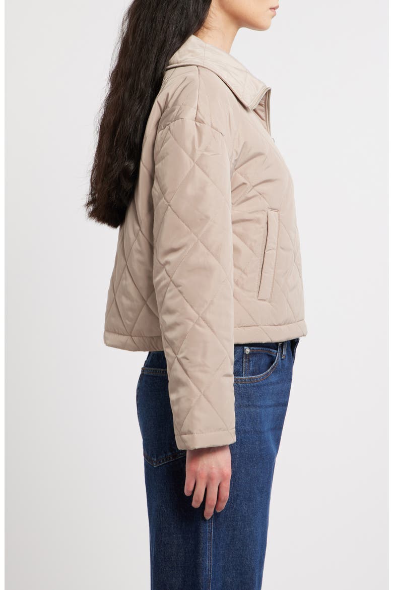 Quilted Jacket, Alternate, color, TAUPE