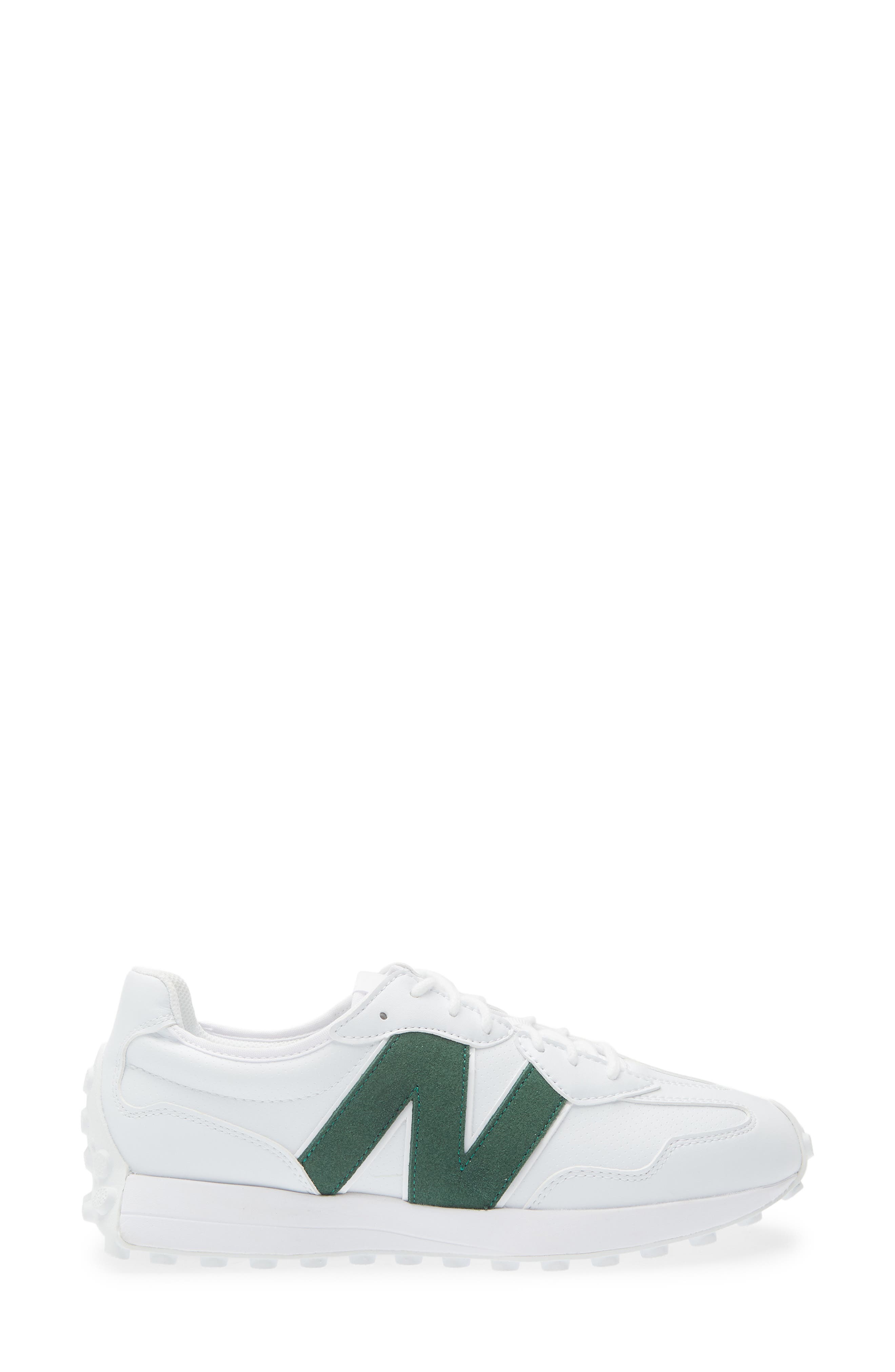 New Balance 327 Waterproof Spikeless Golf Shoe, Alternate, color, White / Green