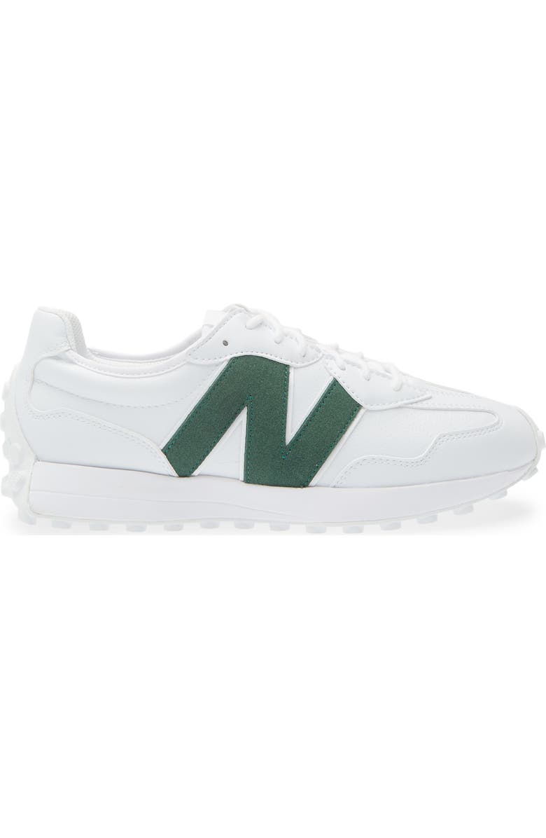 New Balance 327 Waterproof Spikeless Golf Shoe, Alternate, color, White / Green