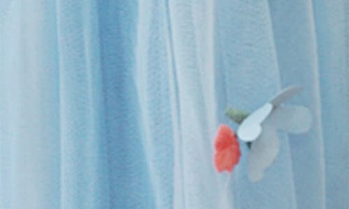 Popatu Kids' Floral Embroidered Tulle Party Dress In Blue