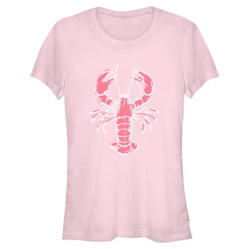 Lost Gods Juniors  American Lobster Artwork T Shirt In Pink