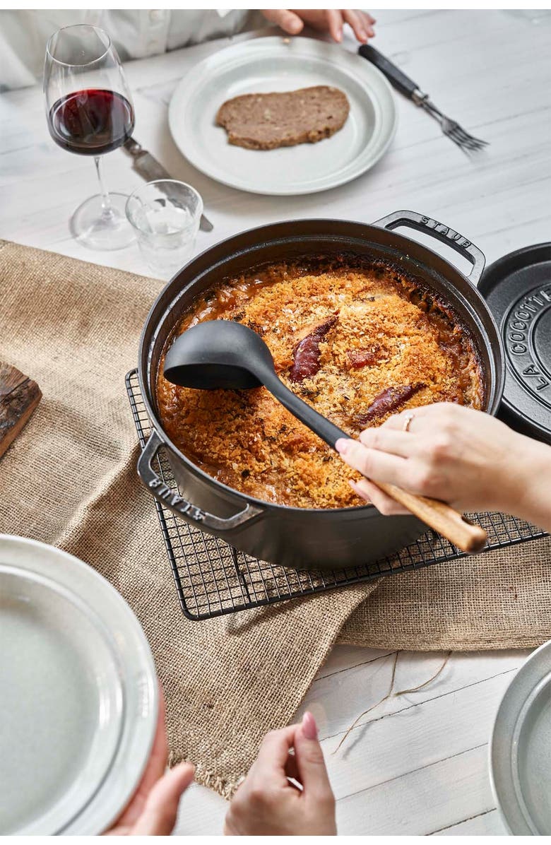 Staub 7-Quart Enameled Cast Iron Dutch Oven, Alternate, color, Black Matte