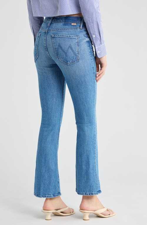 Mother Outsider Flare Jeans In Blue