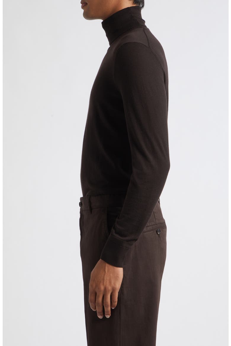 Wool Turtleneck Sweater, Alternate, color, DARK BROWN