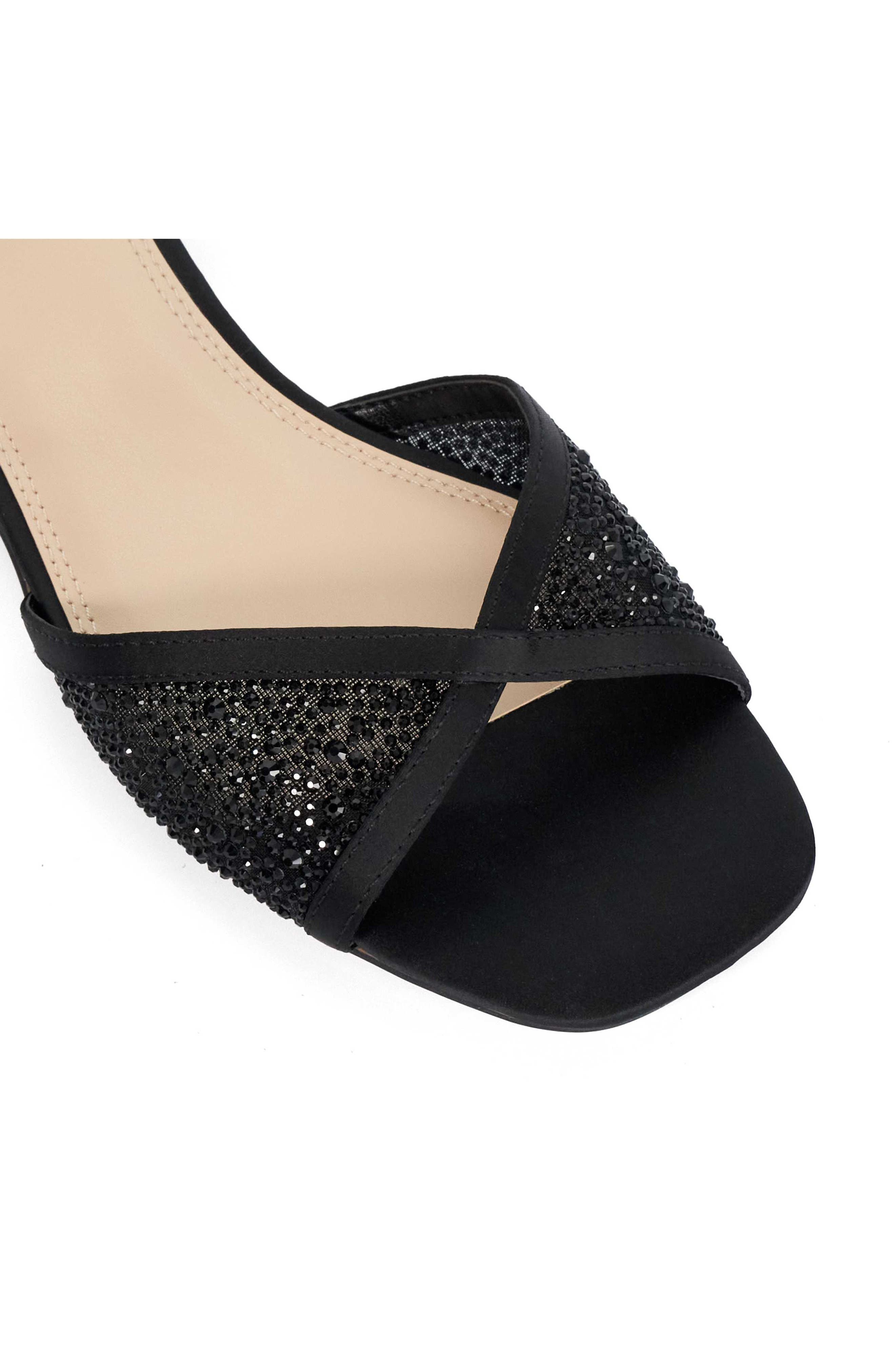 Dune London <p>Naxxos Crystal Embellished Sandal (Women)</p>, Alternate, color, Black
