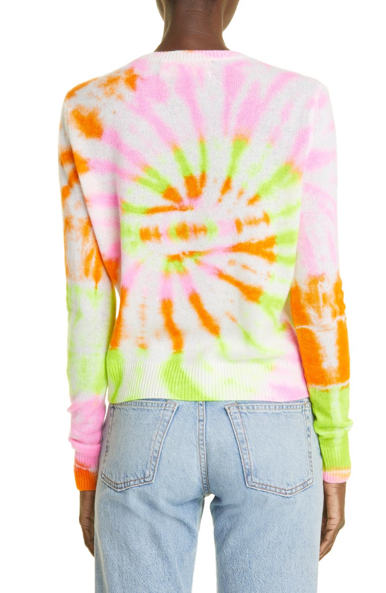 The Elder Statesman Spiral Tranquility Tie Dye Cashmere Sweater, Alternate, color, 
