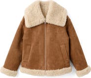 MANGO Adriana Faux Sheraling Jacket