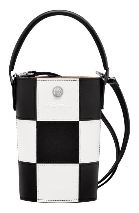 Mini Épure Checker Leather Bucket Bag