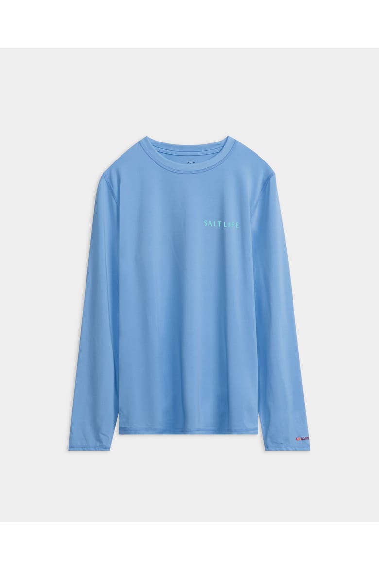 Green Room SLX Performance Long Sleeve Shirt, Main, color, Harbor Blue Heather