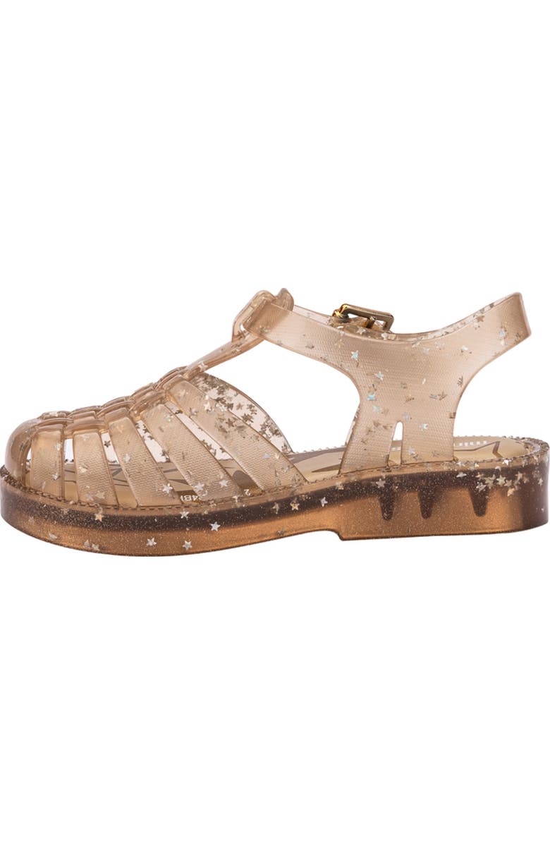 Mini Melissa Kids' Possession Metallic Jelly Sandal, Alternate, color, Beige Glitter