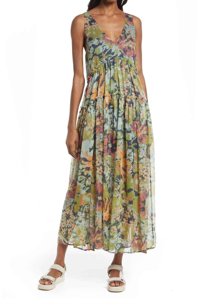 Julianna Floral Maxi Dress, Alternate, color, MISTY COMBO