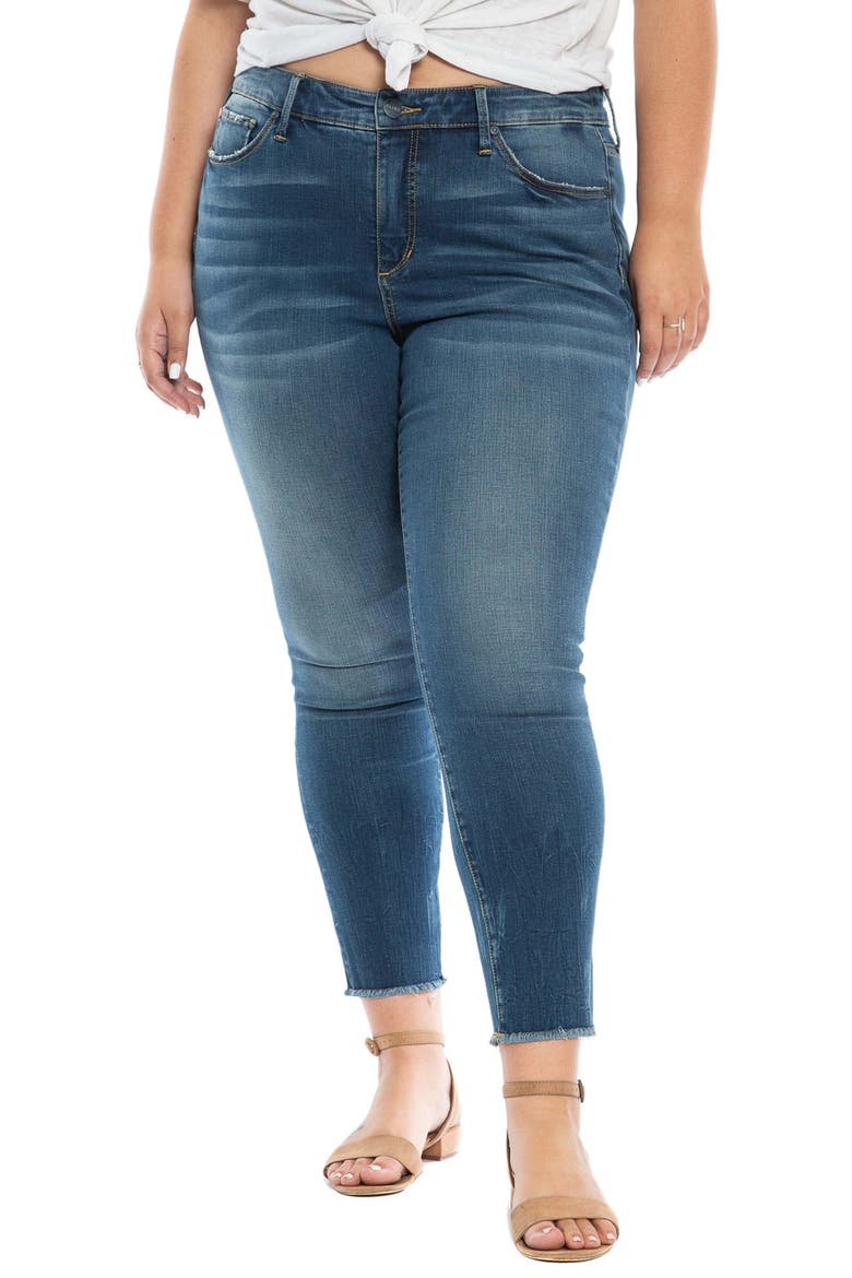 Frayed High Waist Ankle Skinny Jeans, Main, color, PHOENIX