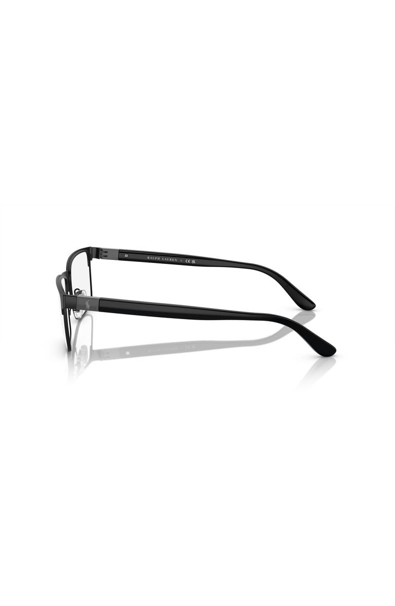 Polo Ralph Lauren 56mm Rectangle optical glasses, Alternate, color, Black