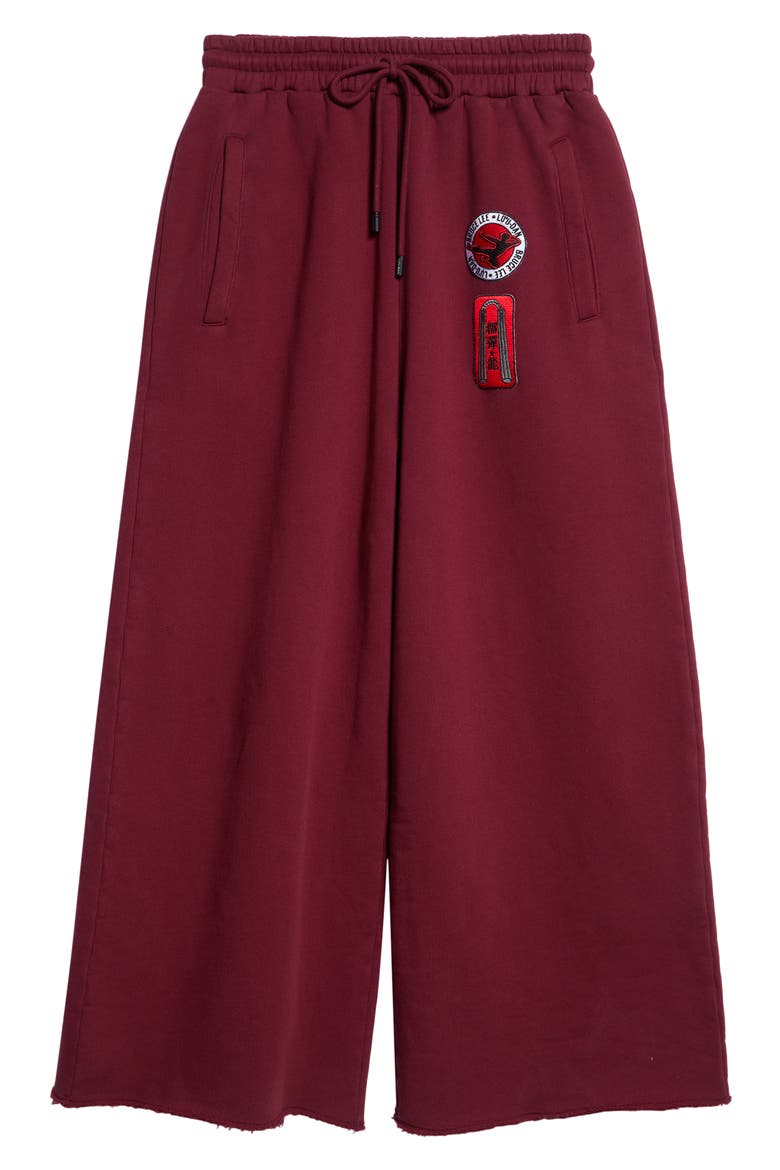 Bruce Lee Cotton Fleece Gym Sweatpants, Alternate, color, MERLOT