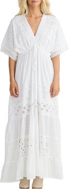 Talisman the Label Nora Broderie Anglaise Tiered Maxi Dress