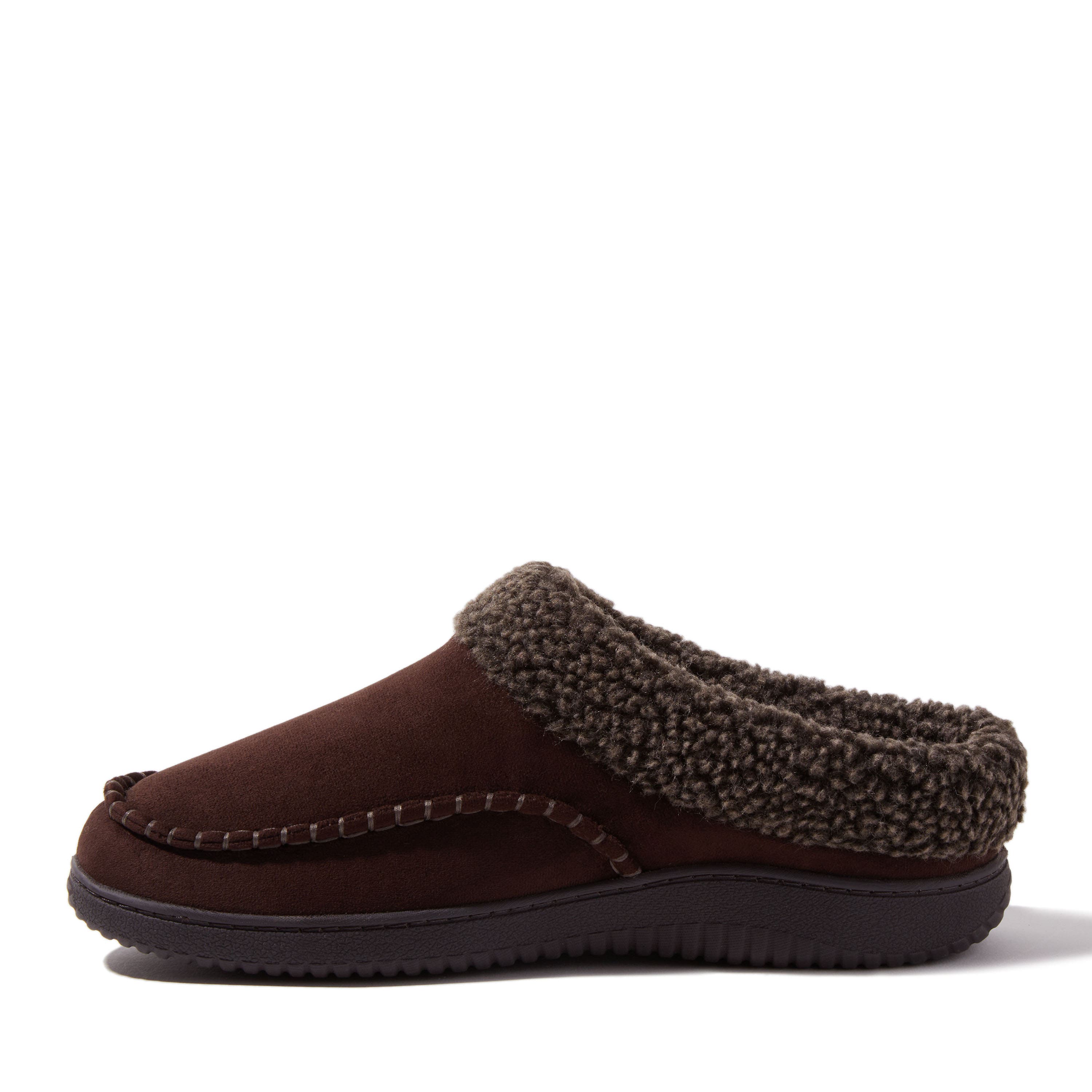 Marshall Microsuede Moccasin Toe Clog Slipper, Alternate, color, COFFEE