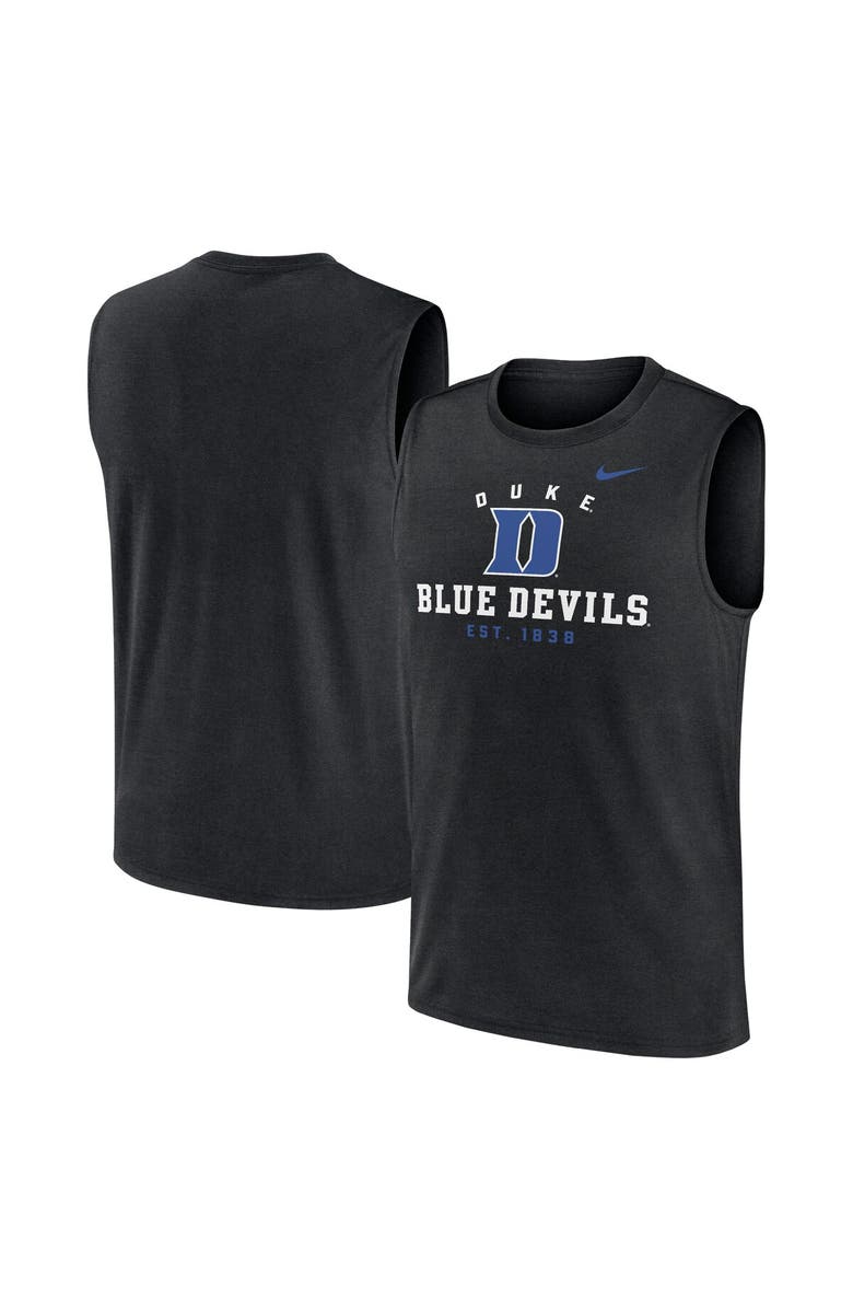 Nike Men's Nike Black Duke Blue Devils Primetime Legend Lock Up Performance Muscle Tank Top, Main, color, Black
