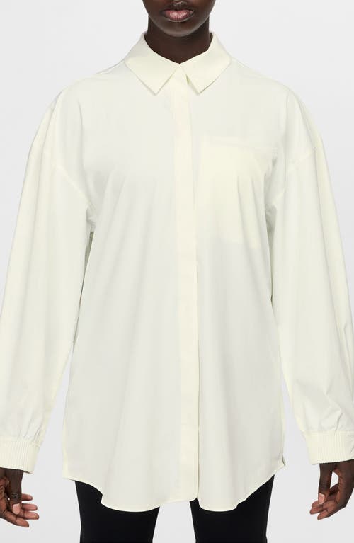 Nike Dri-fit Button-up Shirt In Sail/sail