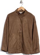 MAX STUDIO Faux Suede Zip Jacket