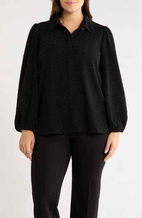 Waterfall Crystal Ribbed Crewneck Sweater