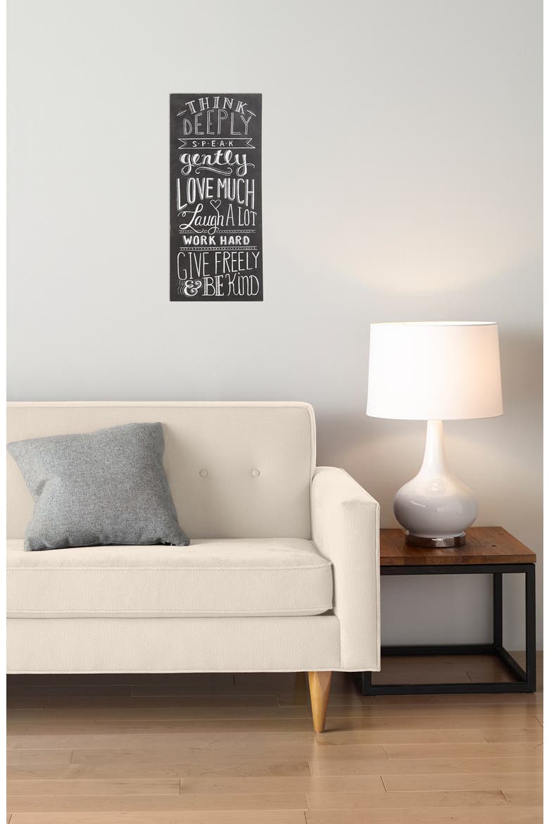 'Think Deeply' Chalk Sign, Alternate, color, BLACK